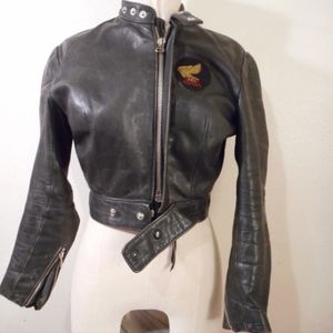 Vintage 70s Honda Leather Motorcycle Jacket